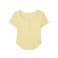 Fabricants de vêtements personnalisé été nouvelle mode Simple irrégulier court de haute qualité 220g ample femmes T-shirt à manches courtes