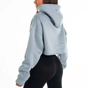 <b>Top</b> Trending Best Design Customizable Women's Cropped Hoodies Fashion Clothing High Quality Women's Crop <b>Top</b> Hoodies For <b>Winter</b> - Product Image 2