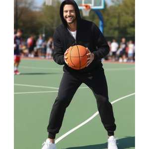 New 2026 Custom Logo Spandex/Polyester Breathable Sporty Full Zip Tracksuit Hoodie Jogger Two Piece Jogging Sweat <b>Suits</b> for <b>Men</b> - Product Image 2