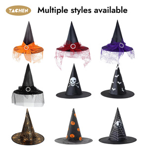 YACHEN - Juego <span class=keywords><strong>de</strong></span> 12 Sombreros <span class=keywords><strong>de</strong></span> <span class=keywords><strong>Bruja</strong></span> Reutilizables para Halloween, Sombreros <span class=keywords><strong>de</strong></span> Mago Negros Colgantes <span class=keywords><strong>con</strong></span> Hilo <span class=keywords><strong>de</strong></span> Pescar para Decoración <span class=keywords><strong>de</strong></span> Fiestas - Product Image 6