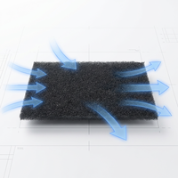Rouleau de mousse de polyuréthane Sutong de 50 mm d'épaisseur, revêtu, à cellules ouvertes, avec charbon actif de coque de noix de coco, certifié ISO9000 pour l'eau
