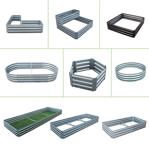 For 17 Inch Modern Metal Planting Box Outdoor Flower Bed <b>Vegetable</b> Garden Bed Galvanized Sheet Eco-friendly Anti-Corrosion - Product Image 3