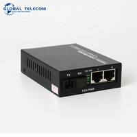 Convertidor de Medios de Fibra Óptica TP-Link y Netlink 10/100/1000 de 20KM Gigabit de 2 Puertos SC a 2RJ45