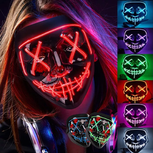 Máscara LED Brillante <span class=keywords><strong>de</strong></span> Cara Completa para Cosplay <span class=keywords><strong>de</strong></span> Fiesta, Máscara LED con Cable EL para Eventos <span class=keywords><strong>de</strong></span> <span class=keywords><strong>Halloween</strong></span> - Product Image 3