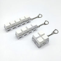 Porte-clés testeur de commutateurs mécaniques à 4 touches - Jouet anti-stress, porte-clés de clavier pour bureau et cadeaux