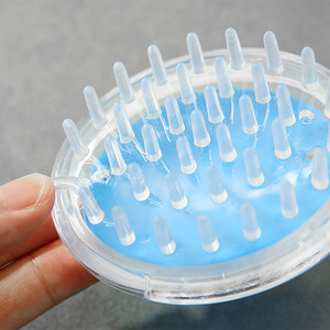Cepillo de champú transparente, peine para champú, cepillo de masaje para la cabeza, cepillo de baño, peine de masaje de silicona para champú y meridianos - Product Image 4