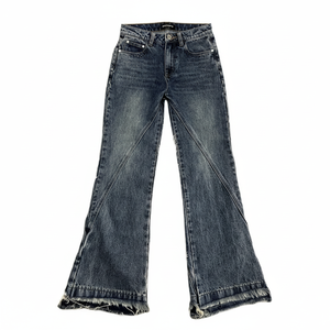 Pantalones vaqueros acampanados rasgados para hombre, los mejores pantalones vaqueros desgastados de alta calidad, venta al por mayor, el mejor OEM de moda de estilo personalizado - Product Image 1