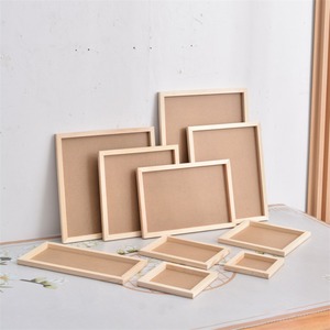 Planches de bois vierges, planches à <span class=keywords><strong>dessin</strong></span> <span class=keywords><strong>en</strong></span> toile, artisanat <span class=keywords><strong>en</strong></span> argile, enseignes pour la maison, cadres <span class=keywords><strong>photo</strong></span> naturels DIY avec cadres carrés <span class=keywords><strong>en</strong></span> bois et <span class=keywords><strong>en</strong></span> argile - Product Image 6