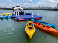Plateforme flottante modulaire à faible entretien en plastique HDPE, système de quai portable pour jet ski et bateau, protection UV, étanche