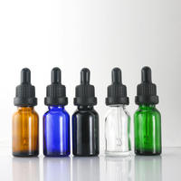 Flacon compte-gouttes en verre bleu réutilisable de 10 ml, 20 ml, 30 ml, 50 ml, 80 ml, 100 ml, 200 ml avec échelle, personnalisable pour l'aromathérapie
