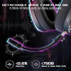 Attack Shark L60 3-mode gaming headset, pluggable microphone, 40mm <b>speaker</b>, clear call, suitable for computer/PS5/PS4/switch - Product Image 4