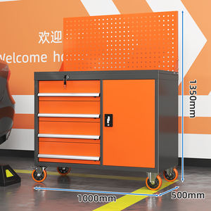 Carro de Herramientas para Reparación de Automóviles OUMEIDA con Diseño de 4 Cajones con Cierre, Caja Móvil Resistente de Empuje Manual, Capacidad de Carga de 200 kg - Product Image 6