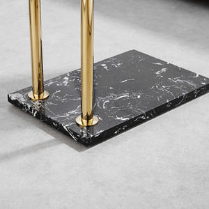 Portasciugamani autoportante a 2 livelli in acciaio inossidabile 304 spazzolato in acciaio inossidabile con Base in marmo per pavimento del <span class=keywords><strong>bagno</strong></span> - Product Image 6