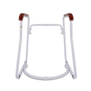 Yubu <b>Toilet</b> Safety Rails With Wooden <b>Handles</b> <b>For</b> Elderly And <b>Disabled</b> Users 136 Lb Capacity - Product Image 2
