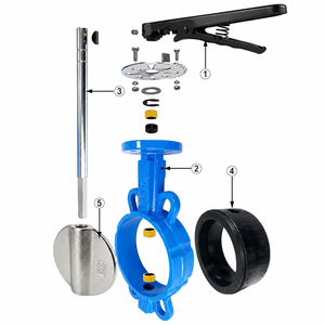 Vanne papillon sanitaire haute pression sous vide DN40-DN600 en fonte ductile, type Wafer/Lug, certifiée ISO9001/CE, PN16, pour usage pharmaceutique - Product Image 3