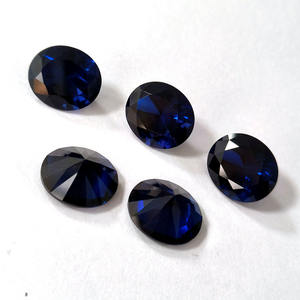 113 #   Espinela Sintética de Color Azul, Corindón, Piedras Preciosas Sueltas, 8*10mm, Forma Ovalada, Gema de Espinela Azul para Joyería - Product Image 5