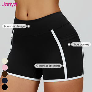 Janya Großhandel Hochwertige Spandex/Nylon Fitnesskleidung Farbblockierende Activewear Sport-Top Leggings 4-teiliges Gym-Yoga-Set - Product Image 5