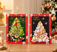 Ensemble de blocs de construction d'arbre de Noël EPT avec cadre en bois magnétique lumineux 510/535 pièces, décoration de Noël DIY, cadeau