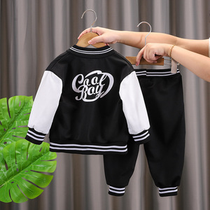 Bộ Đồ bóng chày cho bé trai mùa xuân và mùa thu quần áo trẻ em hai mảnh unisex 1-5 tuổi Bộ thể thao trẻ em - Product Image 5