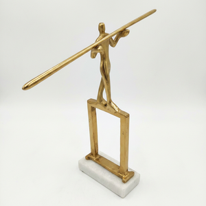 Modern Aluminum <b>Figurative</b> Sculpture Handmade Eco-Friendly Durable Art for Tabletop Home Office Decoration - Product Image 1