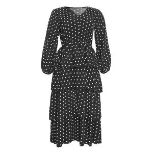 Blusa de chifón con cuello en V y lazo, nueva colección de verano, con mangas de lunares, para mujer - Product Image 5