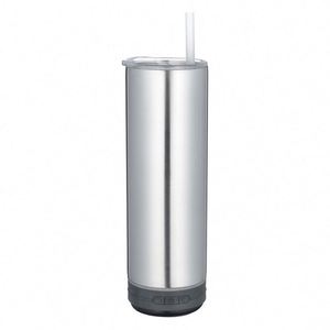 Gobelet Bluetooth 20 oz avec haut-parleur - Bouteille d'eau isotherme en acier inoxydable écologique vierge pour sublimation personnalisée avec couvercle, idéale pour les fêtes - Product Image 2