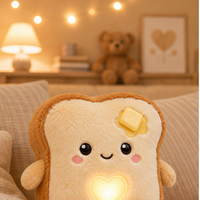 Peluche Adorable Toaste en Polyester Ultra Doux, Coussin de Dessin Animé AI, Poupée Rembourrée en Coton PP 10cm, Cadeau pour Enfants et Fans, Idéal pour les Fêtes
