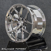 Jantes forgées HF5 Triple Chrome Brillant 18 19 20 21 pouces 5 branches en Y à déport profond Sportives Légères 5x120 5x114.3 pour F80 M4