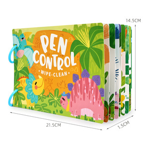 Cahier d'activités réutilisable CPC CE EN71 pour l'apprentissage de l'alphabet et le contrôle du stylo, thème <span class=keywords><strong>animaux</strong></span> du zoo, jouet éducatif, 30 pages - Product Image 4