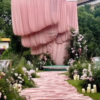 Rideau de fond moderne en polyester coloré effet soie, taille personnalisée, pour mariage, événement, fête, scène, décoration intérieure et extérieure
