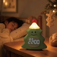 Réveil Lampe Arbre de Noël - Veilleuse USB Rechargeable Créative pour Chambre à Coucher, Cadeau Idéal pour Enfants
