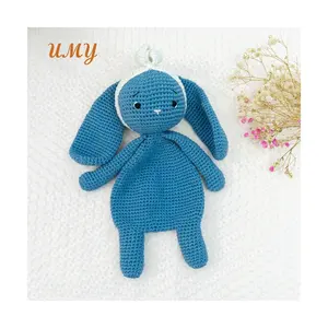 Peluche Bunny Doudou coperte Crochet Baby Bunny Toy Cute Baby Gift coniglio lavorato a maglia