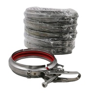 Système de ventilation de conduits d'air CVC, tuyau en acier inoxydable, serrage rapide, connecteur de tuyau, bride de serrage avec joint en V