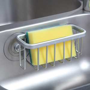 Sink <b>Sponge</b> Drainer Steel Wool Dishcloth Rack Wall Mounted Quick Dry Multipurpose Kitchen Bathroom Soap <b>Holder</b> - Product Image 1