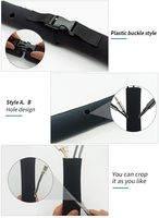 Cache-câble en néoprène pour usage domestique, protection anti-poussière, avec boucle auto-agrippante, pour rangement et protection des câbles, avec boucle en plastique pour bureau