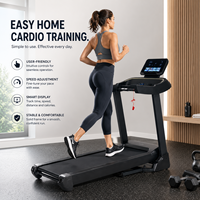 Caminadora K-FIT GSTB-5310 con Inclinación Automática de 20 Niveles, 16 km/h, Motor de 3 HP, Pantalla LED de 6 Pulgadas, Plataforma Ancha de 530 mm, Música por Bluetooth, para el Hogar