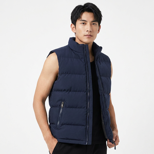เสื้อกั๊กบุนวมสำหรับผู้ชายแบบหนา ซิปหน้า คอสูง น้ำหนักเบา อุ่นสบาย เหมาะสำหรับกิจกรรมกลางแจ้ง สวมใส่สบายๆ - Product Image 5