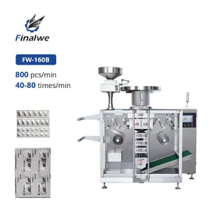 Finalwe - Máquina de embalagem de cápsulas para embalagem de folha de alumínio dupla macia e multifuncional, com controle automático de temperatura, molde