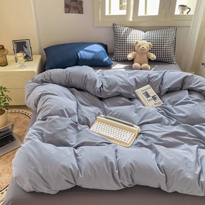 Nouvelle housse <span class=keywords><strong>de</strong></span> couette <span class=keywords><strong>en</strong></span> gros <span class=keywords><strong>de</strong></span> faux lin <span class=keywords><strong>en</strong></span> microfibre lavée <span class=keywords><strong>en</strong></span> <span class=keywords><strong>ligne</strong></span> dans les ensembles <span class=keywords><strong>de</strong></span> literie à bas prix - Product Image 1