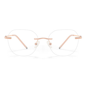 Montura de Gafas Danyang Ovaladas Sin Montura de Titanio Puro 32006 Ligeras para Mujer - Product Image 5