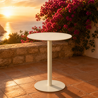Table de bistrot ronde moderne en fer pour l'extérieur, table d'appoint en métal antirouille pour jardin, hôtel, balcon, restaurant