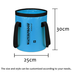 <span class=keywords><strong>Prix</strong></span> d'usine le plus récent seau pliant portable en PVC 500D 20L seau pliable avec logo personnalisé pour l'escalade en plein air plusieurs couleurs - Product Image 5