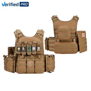 Ingrosso supporto per la protezione da addestramento all'aperto per rivestimento tattico gilet <span class=keywords><strong>Molle</strong></span> a sgancio rapido in poliestere marrone chiaro/colore personalizzato - Product Image 1