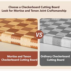 Planche à découper épaisse en bois d'acacia de qualité restaurant, planche à découper en bois de caoutchouc, planche à découper en bois de grain fin - Product Image 5