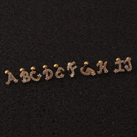 Offre Spéciale : Piercings en Acier Inoxydable avec Lettres Détachables pour Nez, Cartilage, Hélix – Créoles Hypoallergéniques pour Fêtes
