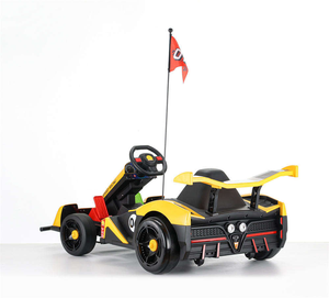 Karting tout-terrain électrique 12V pour enfants avec fonction drift et LED – Voiture électrique 12V pour enfants, modèle cool de course - Product Image 4