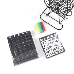 Ensemble de jeu de <span class=keywords><strong>bingo</strong></span> éducatif pour enfants Machine à balles numérotées en gros et cage pour enfants Black Iron & PET 6 joueurs - Product Image 4