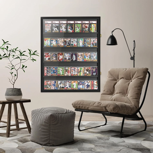 Vitrine de présentation <span class=keywords><strong>pour</strong></span> cartes de baseball, armoire murale <span class=keywords><strong>en</strong></span> <span class=keywords><strong>bois</strong></span> <span class=keywords><strong>pour</strong></span> 40 cartes de sport avec acrylique transparent, vitrine portable - Product Image 6