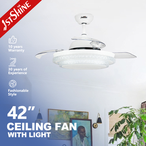 Ventilateur de plafond à LED 1stshine Offre Spéciale télécommande haute vitesse 3 pales Lampe de ventilateur de plafond à lame cachée - Product Image 2