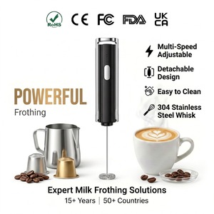 Fouet Électrique Portable USB et à Piles avec Logo Personnalisé, <span class=keywords><strong>Mousseur</strong></span> à <span class=keywords><strong>Lait</strong></span>, Mélangeur à Café, Boîtier en Plastique - Product Image 1